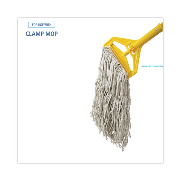 Trapo de piso Boardwalk Cut-End, Blanco, Algodón, Paquete de 12, BWKCM02032S - BWKCM02032S