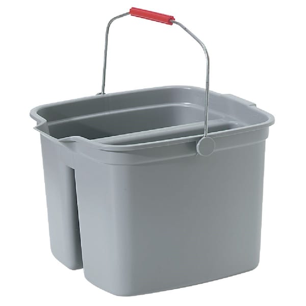 Cubo Dividido Gris de 17 Qt. Rubbermaid Commercial - FG261700GRAY