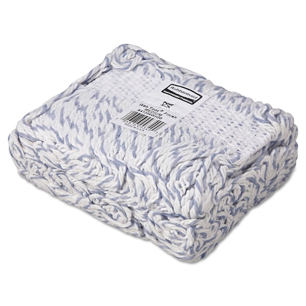 Trapo de piso húmedo con bucle de 1 pulgada de Rubbermaid Commercial, blanco, de algodón/sintético, paquete de 6, FGA41206WH00 - FGA41206WH00
