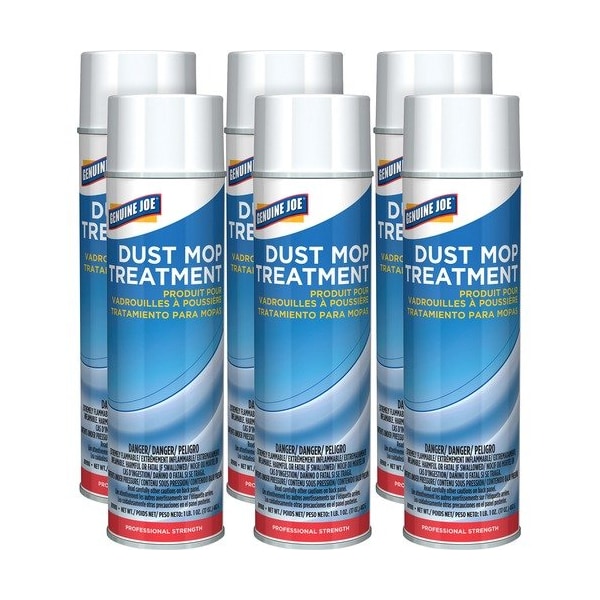 Tratamiento para trapeador atrapapolvo Genuine Joe, a base de aceite, 14oz, 1 Docena, Azul, 6 Paquetes - GJO80900