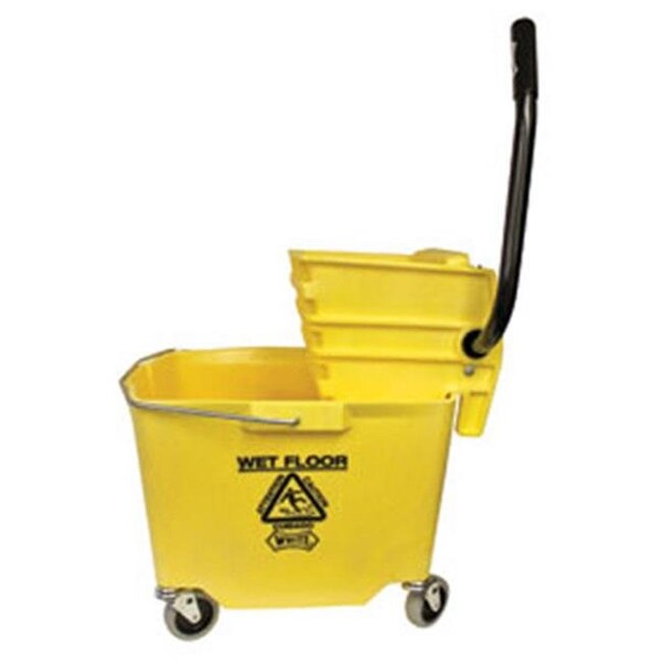 Combo de exprimidor de trapeador con prensa lateral de plástico 17.75 x 16 pulgadas y cubeta de plástico 35 cuartos de Impact Products 6Y-2635-3Y - 162624
