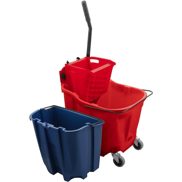 Combo de Cubeta de Trapeador Carlisle Foodservice, 35qt, Escurridor de Prensa Lateral - 9690405