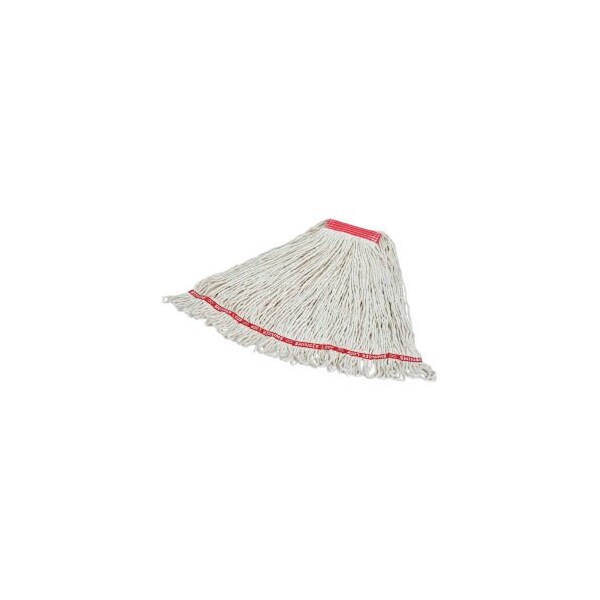 Trapeador húmedo de algodón/sintético Rubbermaid Commercial Rubbermaid Large Swinger Loop con 1 banda para la cabeza FGC11306WH00 - FGC11306WH00