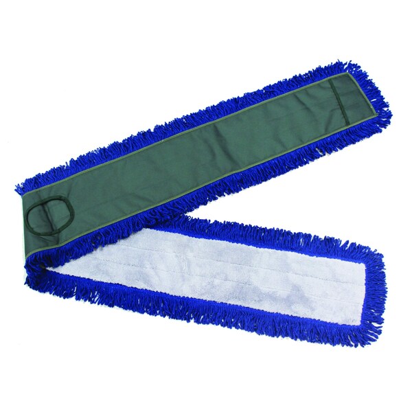 Trapos para el polvo con flecos Monarch Brands con respaldo de lona - 60 pulgadas, paquete de 24 - M850060-CS