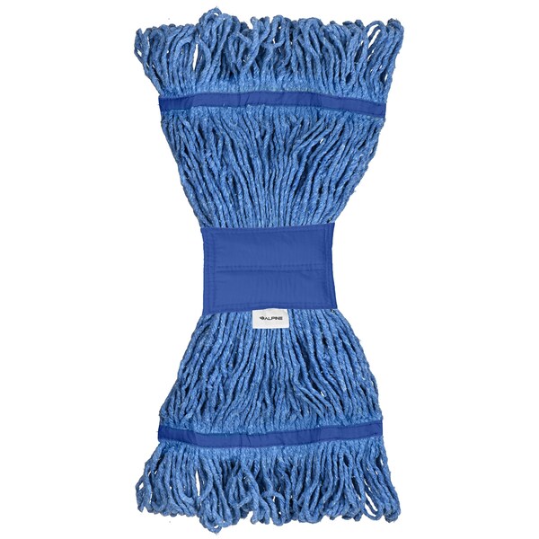 Cabeza y cola de banda de 5 pulgadas de Alpine Industries Azul para trapeador de algodón de 32 onzas, azul, 2 piezas - ALP302-03-5B-2PK