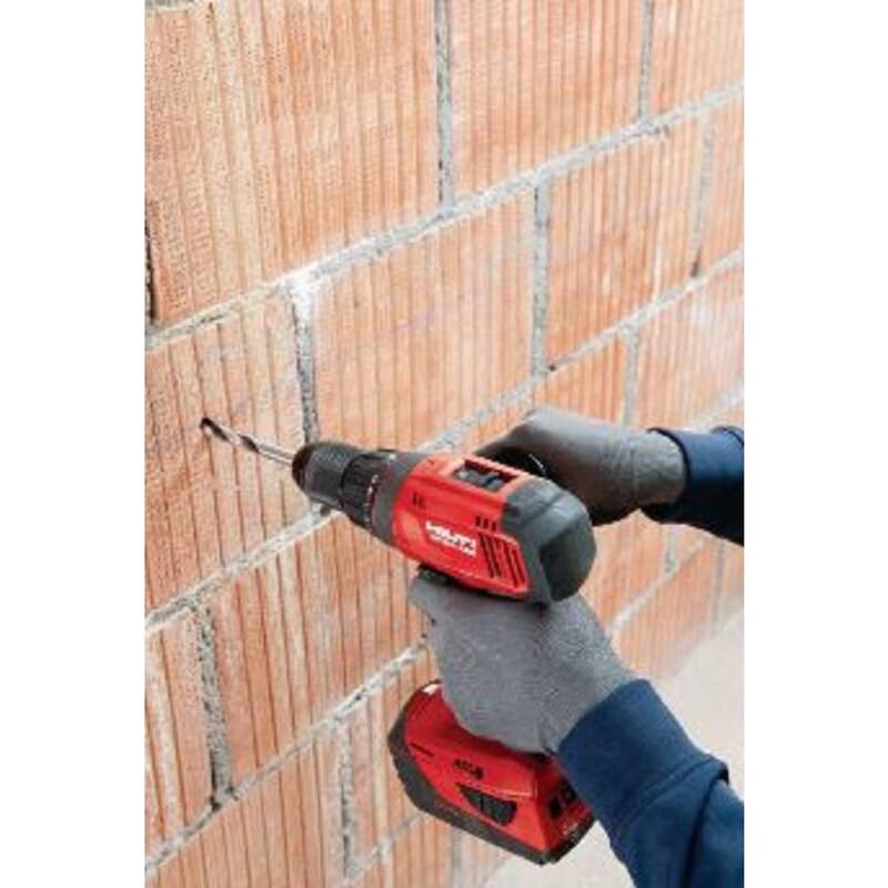 Martillo perforador inalámbrico sin escobillas Hilti de 22 voltios de 1/2 pulgada con baterías, cargador y bolsa - 3551253