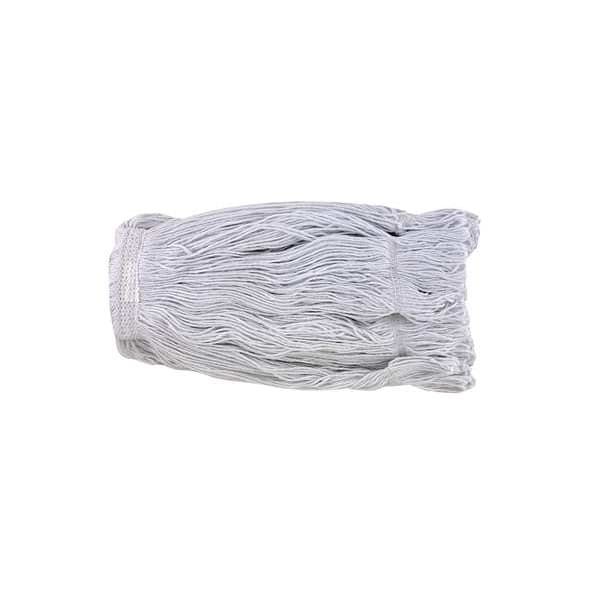 Mop Odell String Wet Mop, Peso en Seco de 27.2 oz, Conexión de Cambio Rápido, Extremos en Bucle, Blanco, PET - 774-XL
