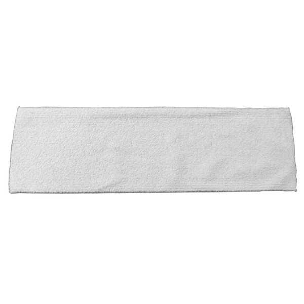 Almohadilla plana para piso Tough Guy de 18 pulgadas, peso seco de 16 oz, color blanco, microfibra, paquete de 50 - DISP18