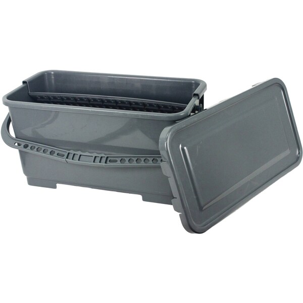 Cubeta de Carga de Microfibra Genuine Joe, 12-3/5"Wx20-1/2"Lx10-1/4"H, GY - GJO03126