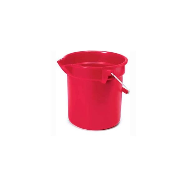 Cubo de utilidad redondo de plástico de 14 qt. Rubbermaid¬Æ Brute de Rubbermaid Commercial, 12" de diámetro x 11-1/4" de alto, Rojo - RCP2614RED - FG261400 RED