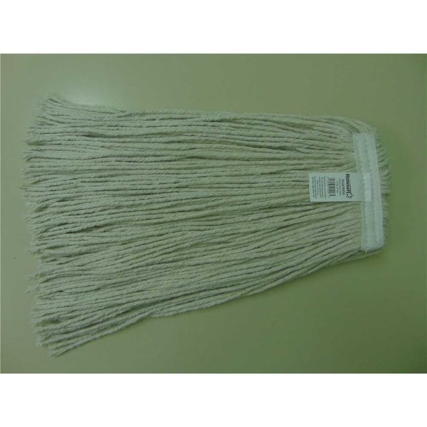 Cabeza de trapeador de algodón natural de 24 oz, 4 capas, 1 pulgada de ancho, con banda para la cabeza, 6 paquetes - CM-20024HP de Renown