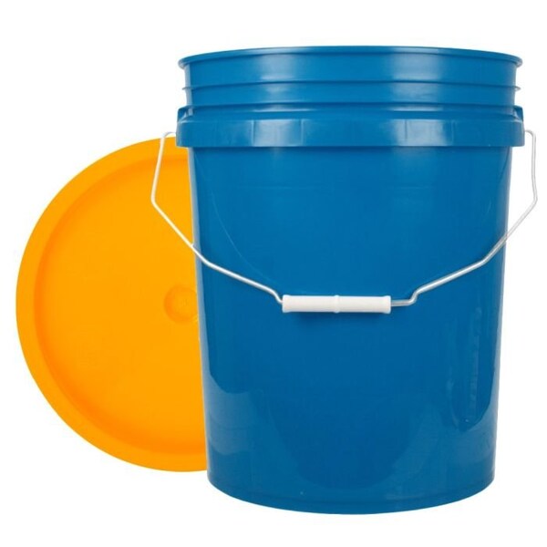 Cubo de World Enterprises, 15.75 pulgadas de alto, Chevron y Amarillo - 5CHBLU, 345YEL
