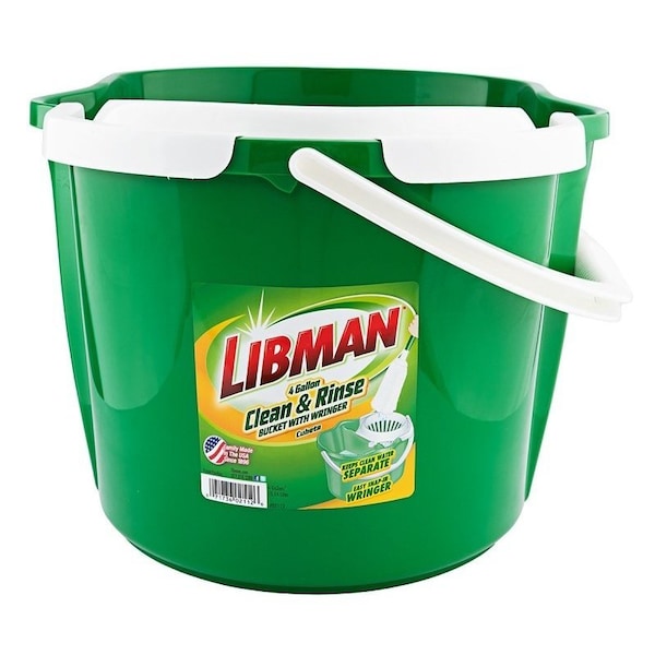 Balde Libman Clean & Rinse de Libman Co, 4 galones, polipropileno, verde - 2112