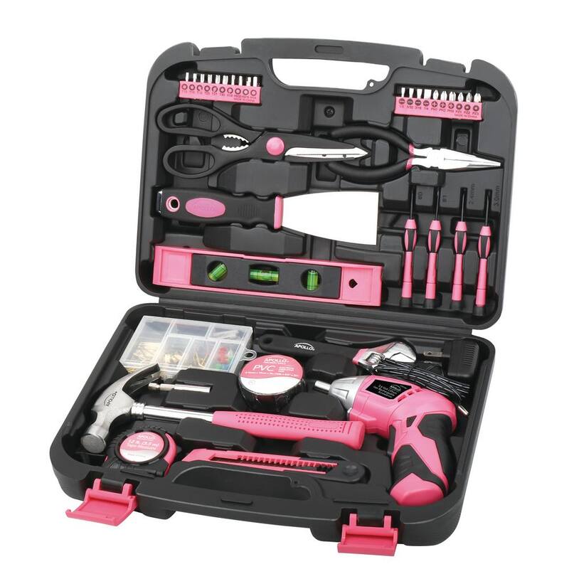 Kit de herramientas para el hogar de 135 piezas Apollo en color rosa - DT0773n1