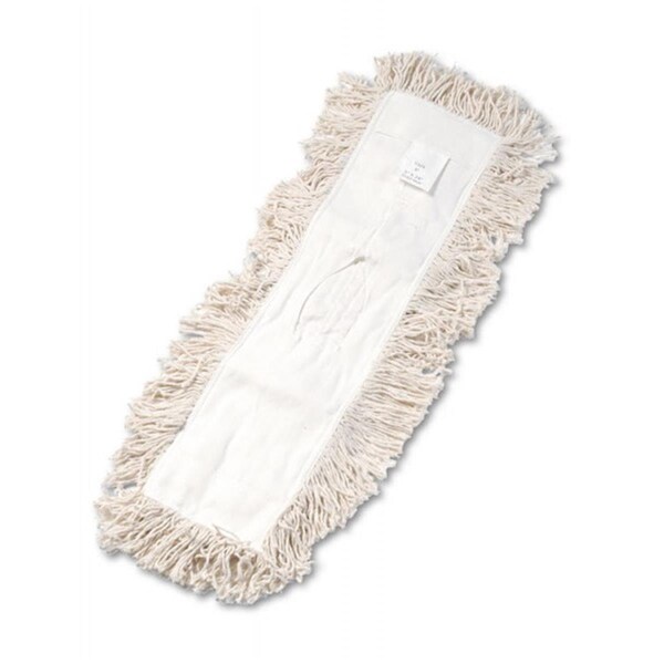 Cabeza de trapeador industrial Pinpoint de 24 pulgadas de ancho x 5 pulgadas de profundidad - Algodón Hygrade - Blanco - PI3200842