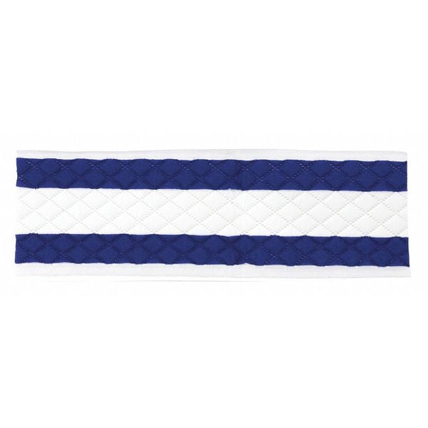 Almohadilla para trapeador Hospeco, conexión de gancho y bucle, azul/blanco, sintética, paquete de 12, 2504-DPFP-15W - 2504-DPFP-15W