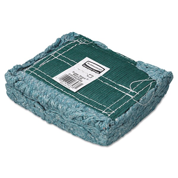 Trapo húmedo Rubbermaid Commercial de 5 pulgadas de extremo en bucles, verde, algodón/sintético, paquete de 6, FGD25206GR00 - FGD25206GR00