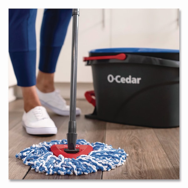 Recambio O-Cedar Rinse Clean, Microfibra, Tamaño Personalizado para Sistemas de Trapeador Rinse Clean, Azul/Blanco, 2 piezas - 172092PK