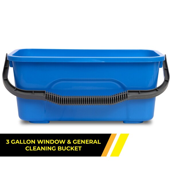 Cubeta de limpieza comercial de 3 galones para ventanas y limpieza general Gritt - GRI183-12PK-ZORO