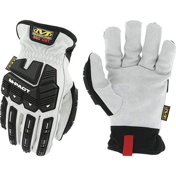 Guantes de piel Mechanix Wear, Nivel de corte A8, Negro/Blanco, 10 - LDMPHD-X00-010