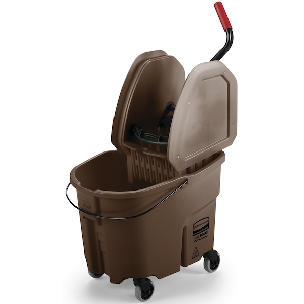 Cubo de trapeador y escurridor Rubbermaid Commercial de 35 qt, combinado, color café, de plástico - FG757788BRN
