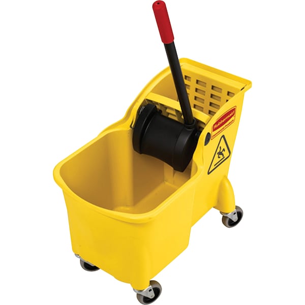 Combo de Cubeta de Trapeador Rubbermaid Commercial, Escurridor, 31 Qt, 13-1/4"x22-5/8"x32-1/4", YW - RCP738000YL
