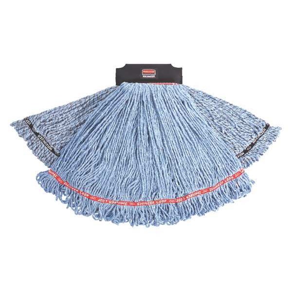 Trapeador húmedo de cuerda de 1 pulgada Rubbermaid Commercial, peso seco de 16 onzas, conexión deslizante, extremo en bucle, rojo, microfibra - 1924817