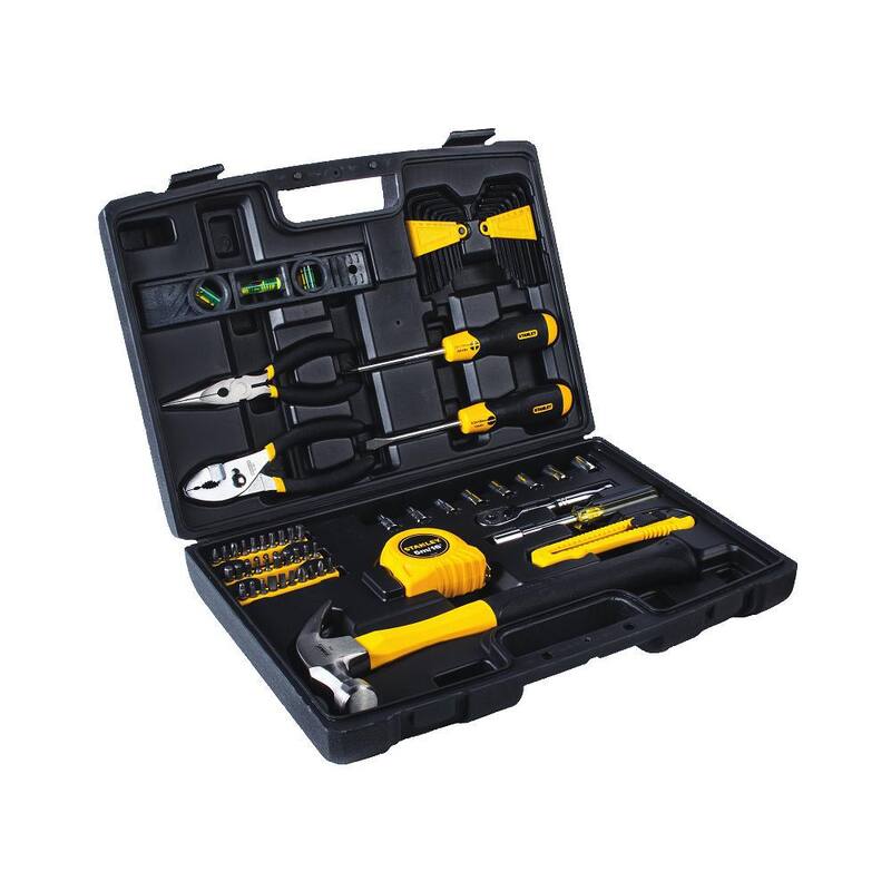 Kit de herramientas para el hogar Stanley (65 piezas) y cinta métrica de bolsillo FATMAX de 6 pies x 1/2 pulgada - 94-248W33706M
