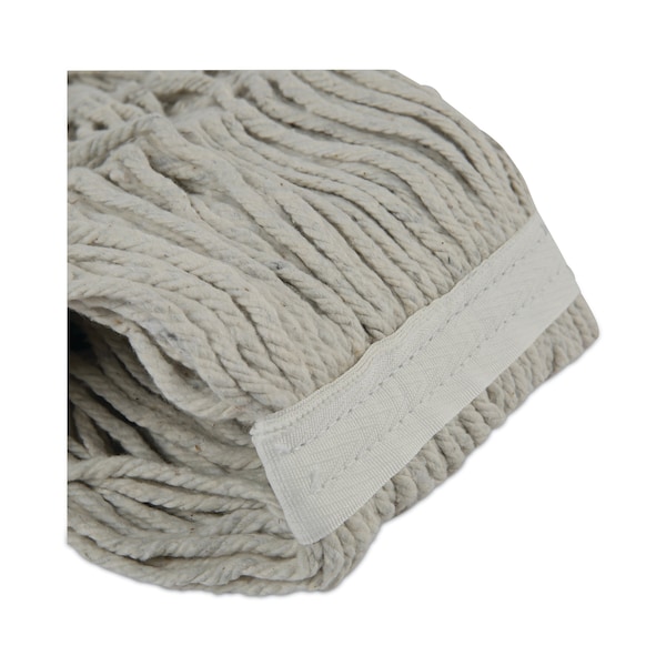 Mopa de hilo Boardwalk de 1.25 pulgadas, blanca, de algodón, paquete de 12, BWKCM02024S - BWKCM02024S