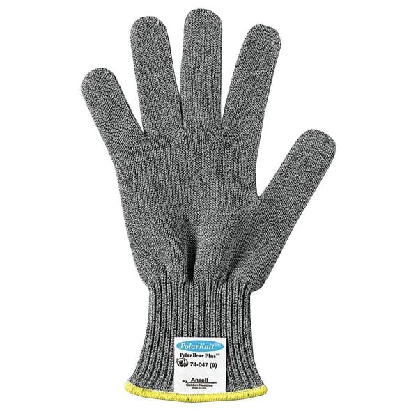 Guantes resistentes a cortes de Ansell, Nivel de corte A4, 13 ga, Gris, XS (6) - 74-047