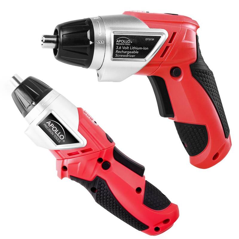 Kit de herramientas para el hogar Apollo con destornillador inalámbrico de 3.6 voltios de ion de litio (161 piezas) - DT0739