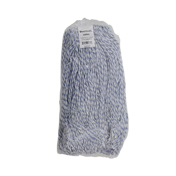 Mopa húmeda de bucle de Boardwalk, rayas blancas/azules, poliéster/rayón, paquete de 12, BWK543CT - BWK543CT