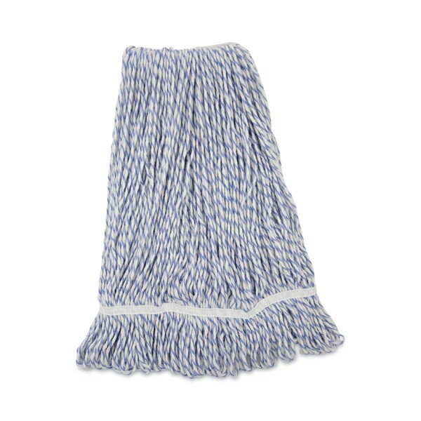 Mopa húmeda de bucle de Boardwalk, rayas blancas/azules, poliéster/rayón, paquete de 12, BWK543CT - BWK543CT