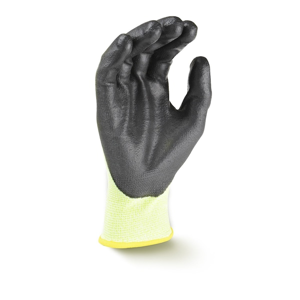 Guantes revestidos resistentes a cortes de alta visibilidad Radians, Nivel de corte A3, color amarillo de alta visibilidad, Mediano - RWGD100M