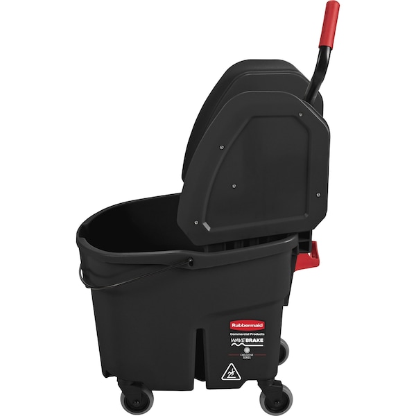 Cubo y escurridor de trapeador Rubbermaid Commercial Down Press, combinación en negro - RCP1863898