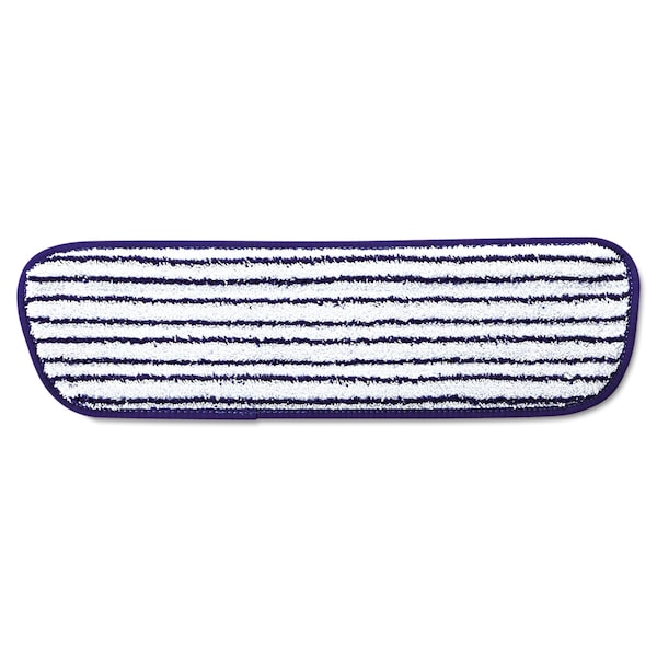 Paño de trapeador húmedo comercial de Rubbermaid, azul/blanco, microfibra, paquete de 6 - FGQ80000WH00