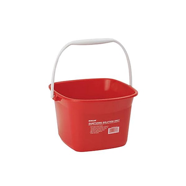 Cubo sanitizante rojo de 6 qt de Ecolab Food Safety - 60503-12-31