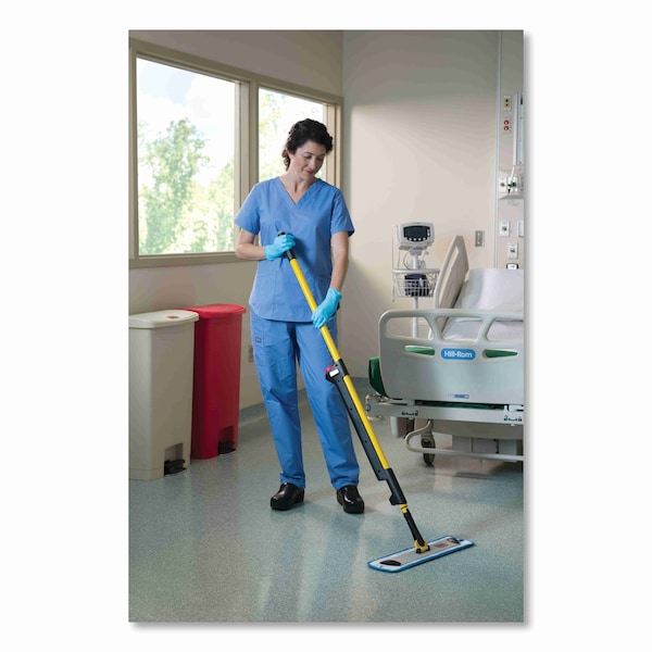 Trapo Húmedo Microfibra Rubbermaid Commercial 18.5 x 5.5 x 0.5 pulgadas, Azul, Paquete de 12 - FGQ41000BL00