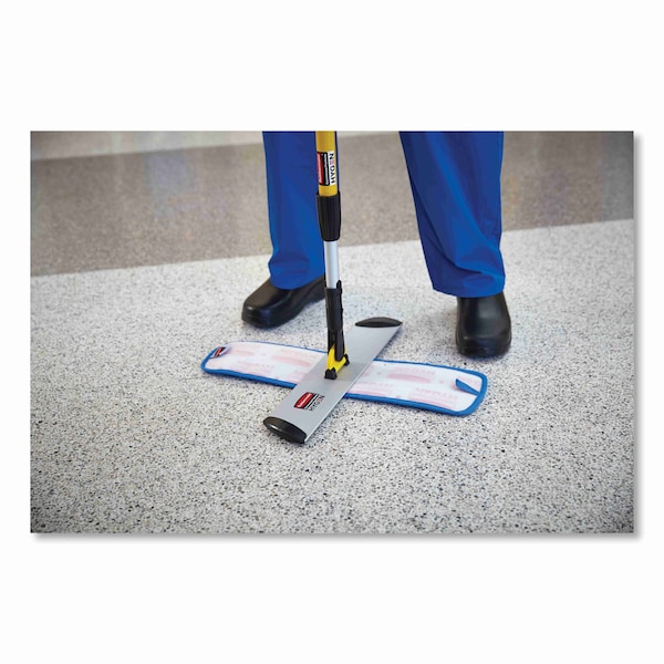 Trapo Húmedo Microfibra Rubbermaid Commercial 18.5 x 5.5 x 0.5 pulgadas, Azul, Paquete de 12 - FGQ41000BL00