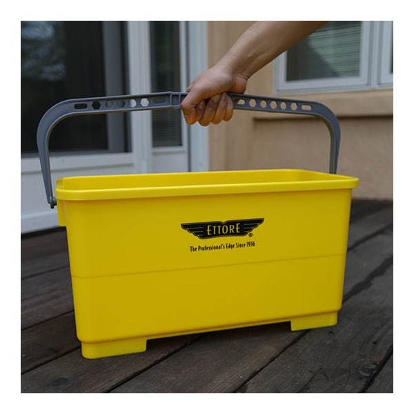 Cubeta súper de 6 galones Ettore, 10.5" de altura, color amarillo - ETO85000