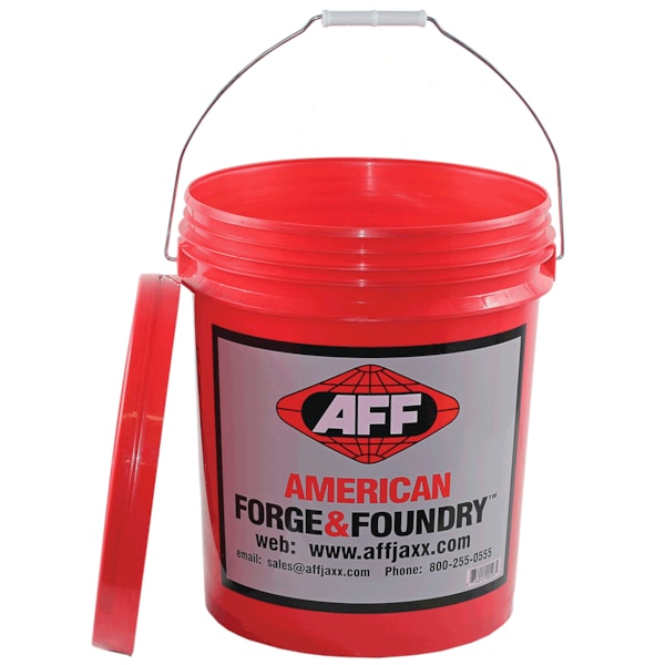 Cubeta de plástico American Forge & Foundry de 5 galones, 12 pulgadas de alto, roja, de plástico - AFFBUCKET