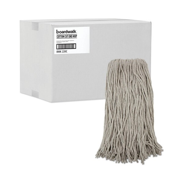 Trapo para trapear Boardwalk Cut-End, Blanco, Algodón, Paquete de 12, BWK220CCT - BWK220CCT