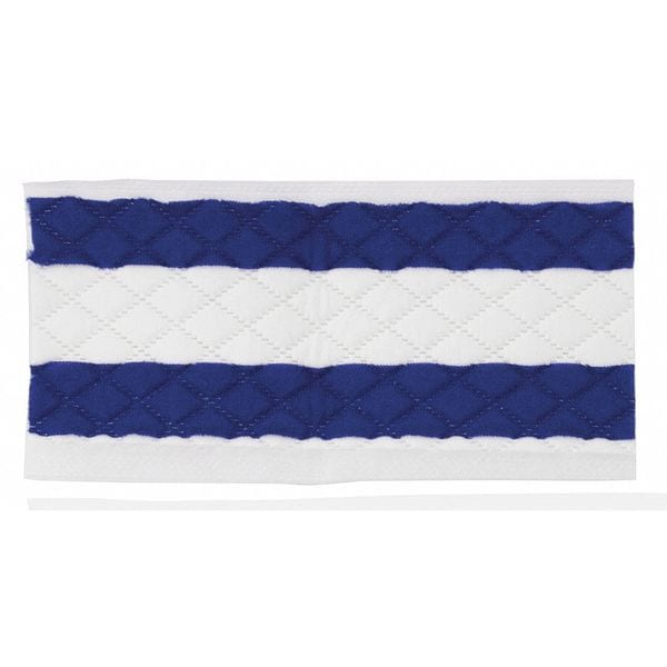 Hospeco Trapo para trapeador, Conexión de gancho y bucle, Azul/Blanco, Sintético, paquete de 12, 2504-DPFP-10W - 2504-DPFP-10W