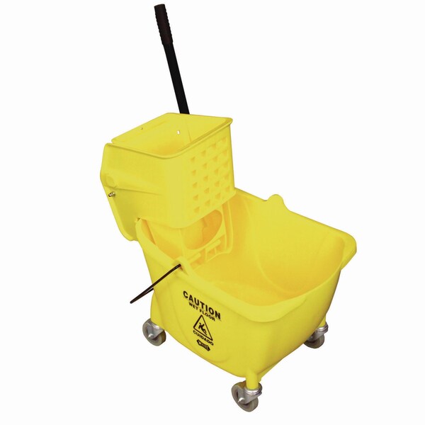 Cubeta exprimidora y trapeador lateral de 32 oz de Impact Products, combinación amarilla de plástico - IMP 7Y/2636-3Y