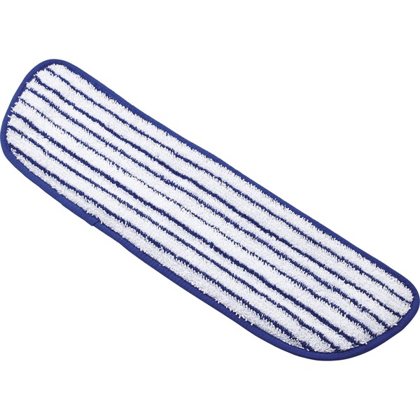 Almohadilla de trapeador plano comercial Rubbermaid, Microfibra, 18"x5-1/2" BE/WE, PK 6 - RCPQ800WHCT