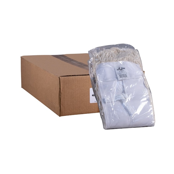 Trapo para polvo Performance Plus de 5 pulgadas x 18 pulgadas, extremo cortado, blanco, paquete de 12 - P23518