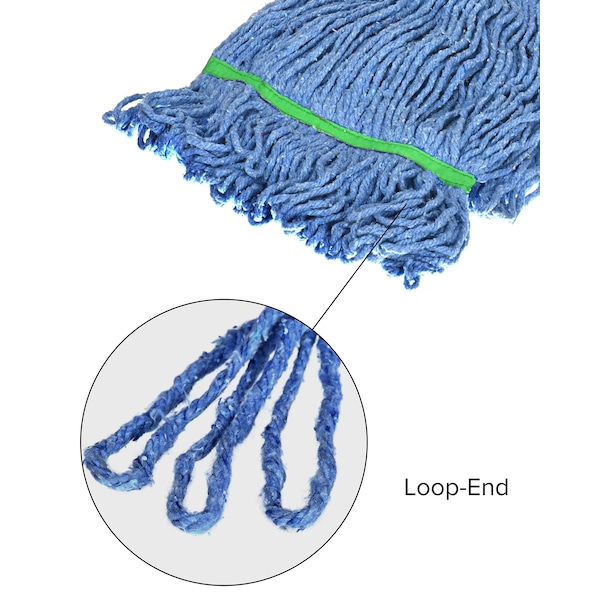 Alpine Industries 1in Head and Tail Bands Blue Loop End 24oz Cotton Mop Head, Green, 2PK - ALP302-02-1G-2PK
Alpine Industries 1 pulgada Cabeza y Cola Bandas Azul Loop End 24oz Cabeza de Trapeador de Algodón, Verde, 2 paquetes - ALP302-02-1G-2PK