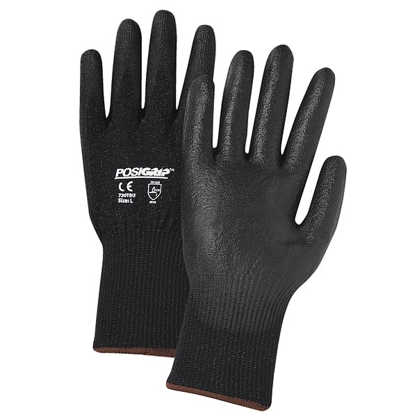Guantes recubiertos resistentes a cortes de protección West Chester, Nivel de corte A3, 13 ga, Negro, 2XL - 730TBU/XXL
