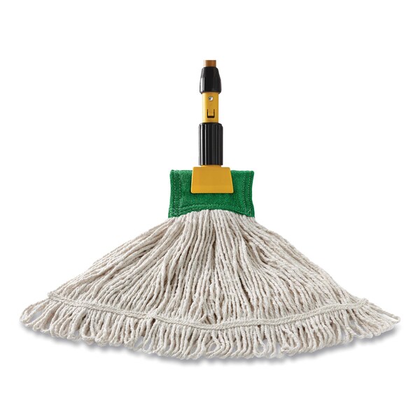 Cabeza de trapeador Rubbermaid Commercial Web Foot BLEND SHRINKLESS, Algodón/Sintético, Pequeño, Naranja, Paquete de 6 - FGA25306OR00