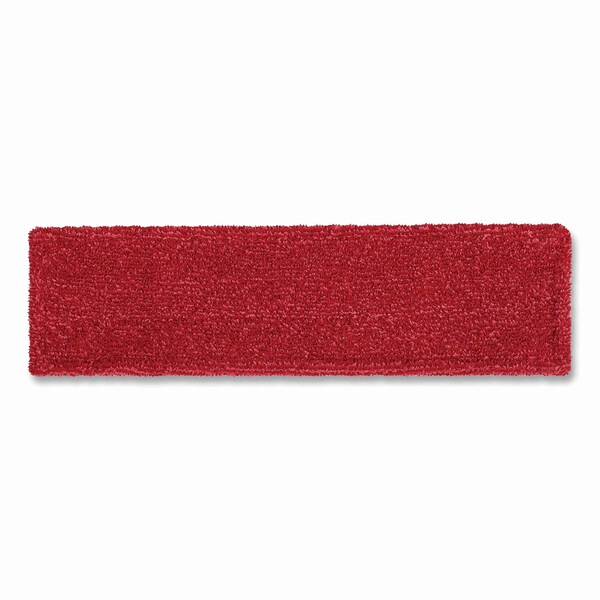 Paños de trapear planos y adaptables Rubbermaid Commercial, microfibra, 19.5 x 5.5, rojos, paquete de 12 - 2132423